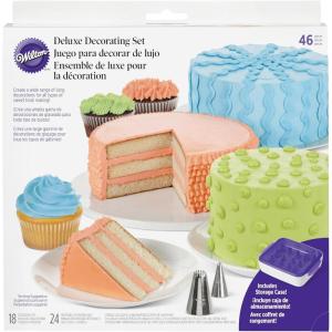 Wilton Deluxe Tip Set – Create Assorted Petals, Leaves, Basketweaves, Handwriting and More, Organize Tips Inside the Storage Case, 25-Piece(0)