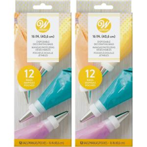 Wilton Disposable 16-Inch Decorating Bags, 12 Pack(16″ 2 count)