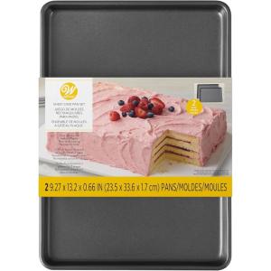 Wilton Easy Layers Sheet Cake Pan, Rectangle Sheet Pan, 2-Piece Baking Sheets Set, Steel(2-Pc.)
