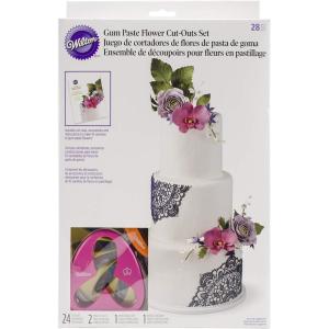 Wilton Gum Paste Flower Cutter Set, 28-Piece