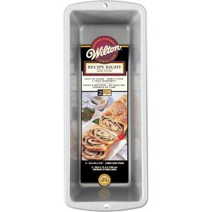 Wilton Loaf Tin, Large, Recipe Right, Non Stick, 23.5cm x 13.3cm (9.25in x 5.25in), Steel(Long 12 x 4.5 in.  2 Pack)
