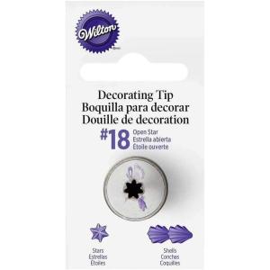 Wilton Open Star Tip Number 32, Piping Tip For Standard Decorating Bags And Couplers, Stainless Steel(No 18 – Star)