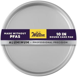 Wilton Perforated Round Cake Pan, Aluminum Bakeware for Crisp Edges, Durable, Even Heating, Rust-Resistant, Professional Quality, 14 x 2 in., Package May Vary(10 x 2 in. (Pack of 1))