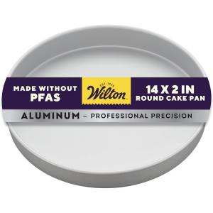 Wilton Perforated Round Cake Pan, Aluminum Bakeware for Crisp Edges, Durable, Even Heating, Rust-Resistant, Professional Quality, 14 x 2 in., Package May Vary(14 x 2 in. (Pack of 1))