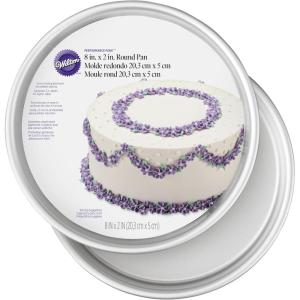 Wilton Perforated Round Cake Pan, Aluminum Bakeware for Crisp Edges, Durable, Even Heating, Rust-Resistant, Professional Quality, 14 x 2 in., Package May Vary(8 x 2 in. (Pack of 2))