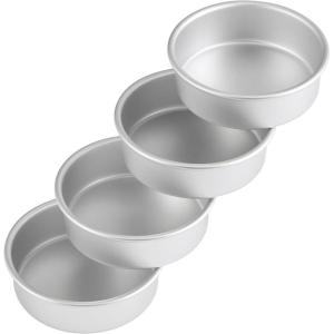 Wilton Performance Pans Aluminum 12-inch Round Cake Pan(6 x 2 in. (4 Pack))
