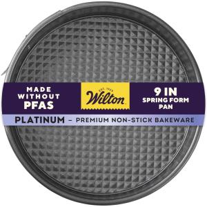 Wilton Platinum Non-Stick 9 Inch Springform Cheesecake Pan, Stainless Steel Bakeware, Made Without PFAS, Packaging May Vary(Standard)