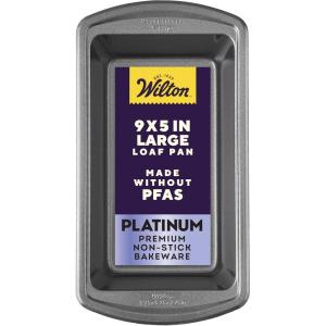 Wilton Platinum Non-Stick 9 x 5 in Loaf Pan, Stainless Steel Bakeware, Made without PFAS, Packaging May Vary(Loaf Pan)