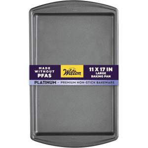 Wilton Platinum Premium Non-Stick Anti-Warp Bakeware, Made without PFAs, Large Baking Sheet, 11×17 in(17.25 x 11.5 in.)
