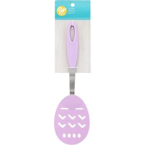 Wilton Purple Egg Plastic Turner/Spatula Silicone Handle