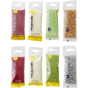 Wilton Valentine Sprinkles Variety Pack, Red, Pink, White Heart & Nonpareil Sprinkles for Cake, Cookie & Cupcake Decorating, Baking Supplies for Valentine’s Day, Birthdays & Special Occasions, 8-cell(4 Ounces)