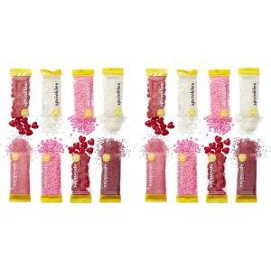 Wilton Valentine Sprinkles Variety Pack, Red, Pink, White Heart & Nonpareil Sprinkles for Cake, Cookie & Cupcake Decorating, Baking Supplies for Valentine’s Day, Birthdays & Special Occasions, 8-cell(8 Ounces)