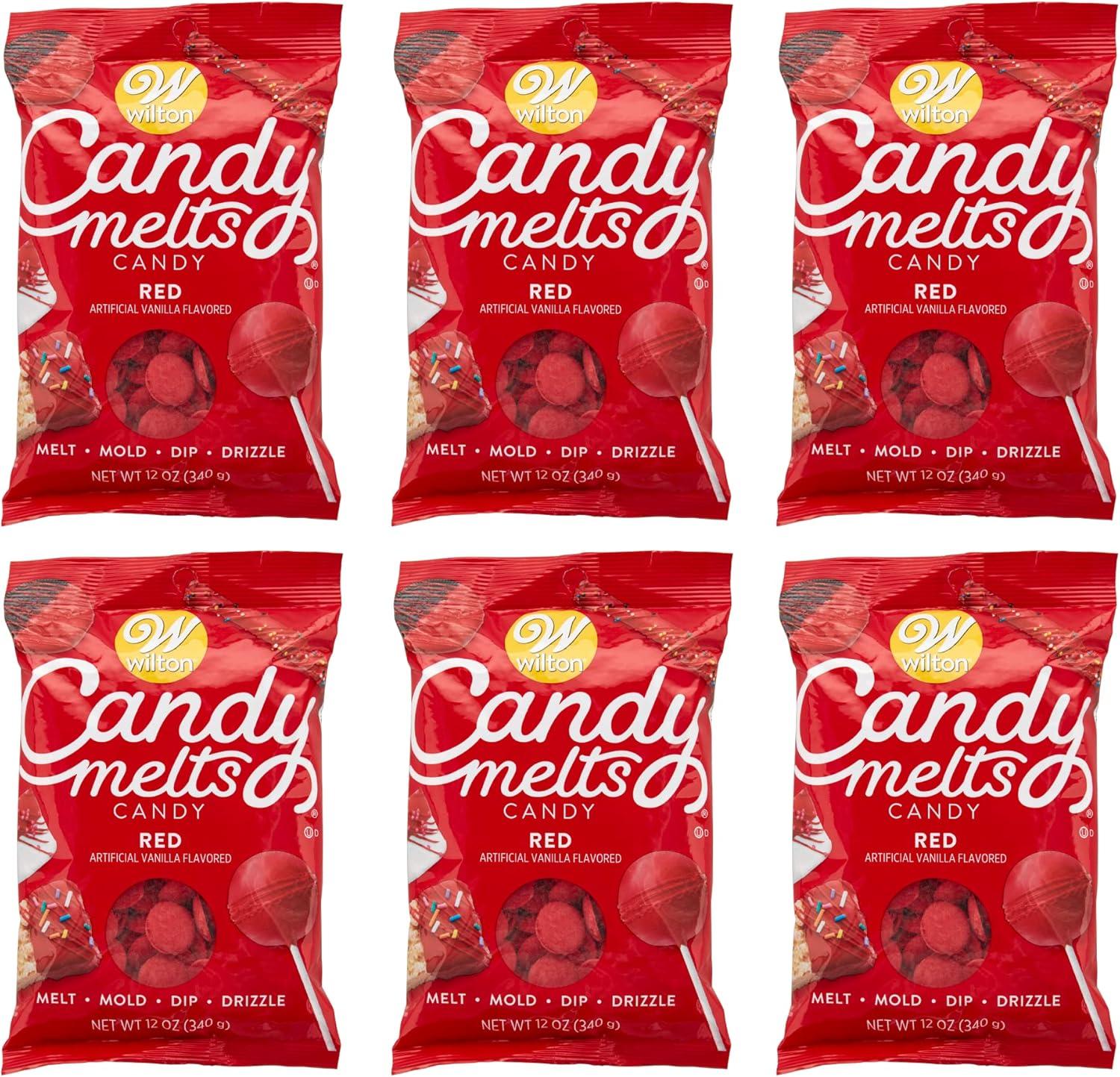 image:imageWilton Melting Chocolate Orange Candy Melts for Cake Pops Candy Making Chips Vanilla Flavored 12oz Pack of 6 Packaging May VaryRed