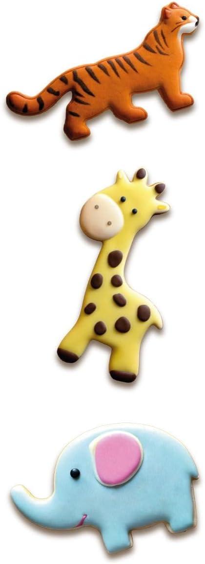 image:imageWilton Metal Cookie Cutter 3Inch AppleGiraffe Tiger Elephant