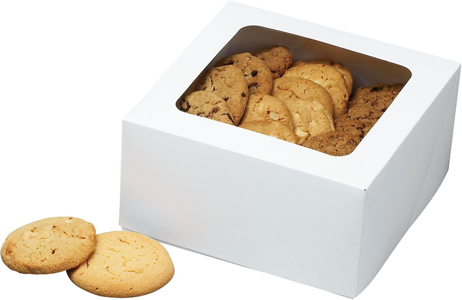 image:imageWilton White Treat Boxes with Windows Perfect Cake Holders for Gifting and Transporting Homemade Mini Cakes or Cookies 9PieceAssorted