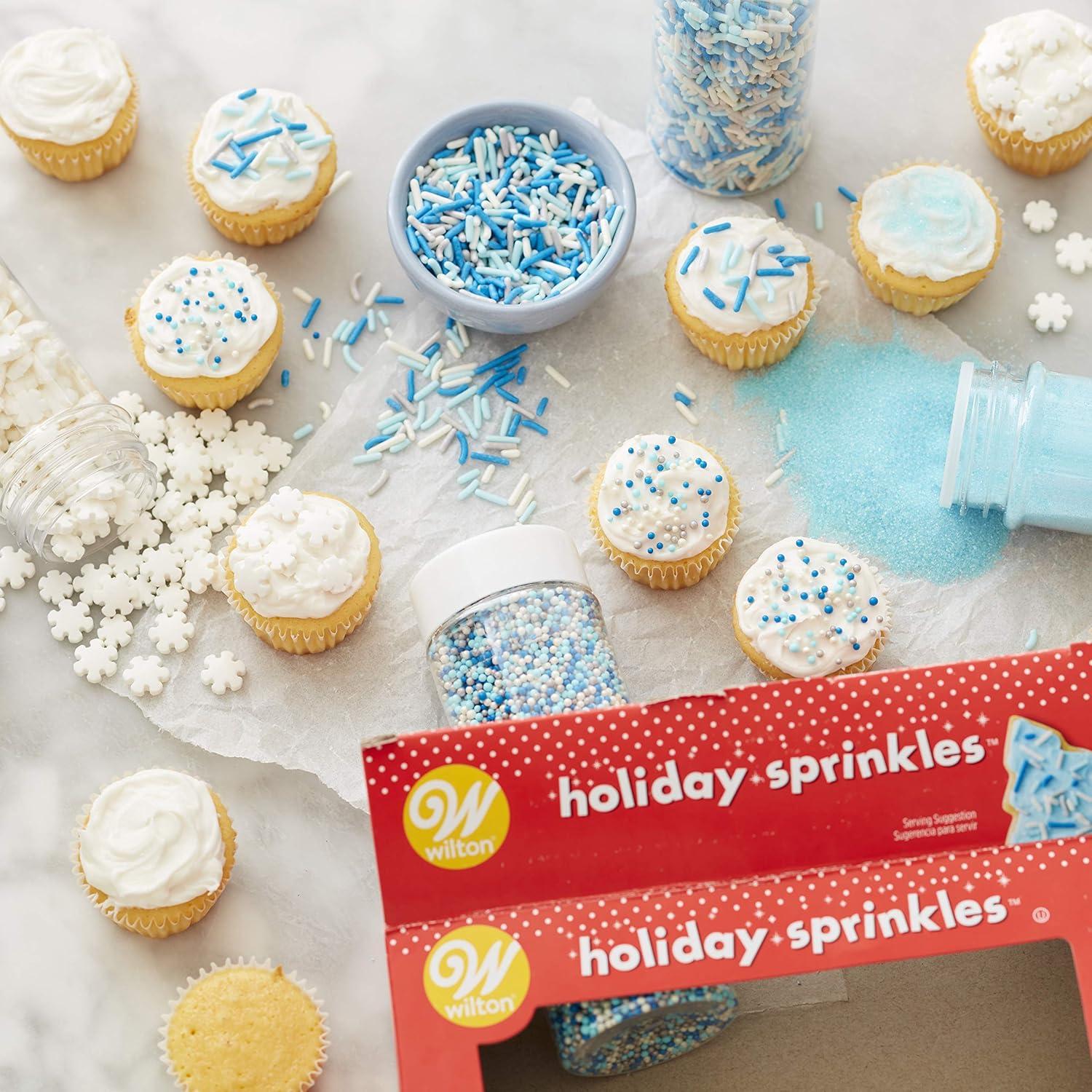 image:imageWilton Winter Sprinkles Mega Set of 4 166 oz blue and white