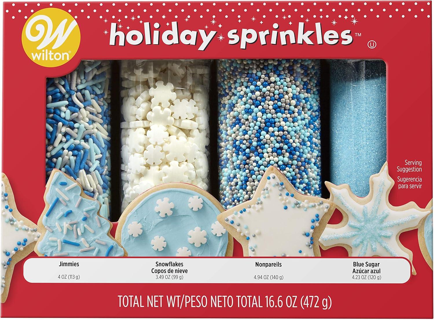 image:imageWilton Winter Sprinkles Mega Set of 4 166 oz blue and white
