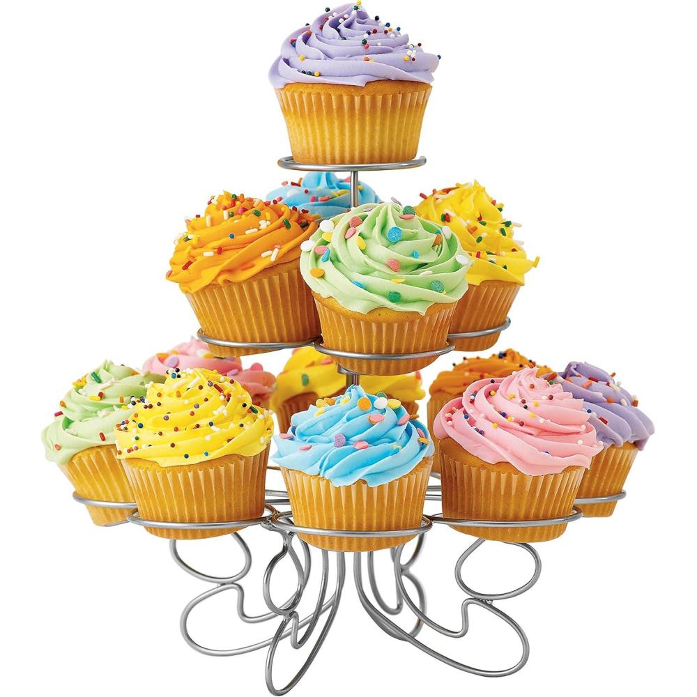 image:imageWilton 4Tier Stacked Cupcake and Dessert Tower13 Count