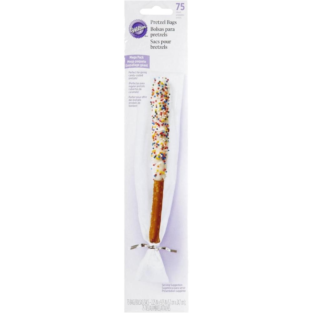 image:imageWilton 75Pack Pretzel Party Bags 75 Count Clear