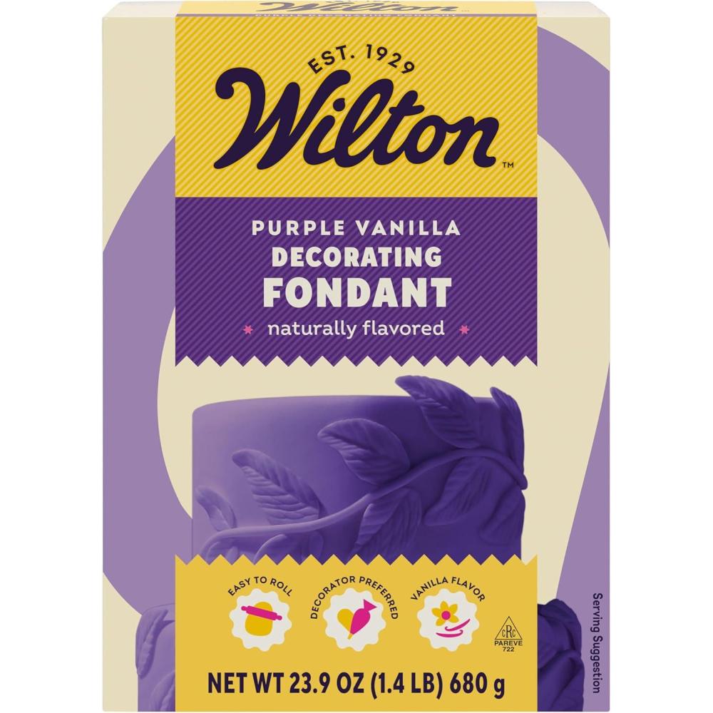 image:imageWilton Decorator Preferred Easy to Roll Fondant for Cakes Cupcakes and Other Fun Desserts 24 Ounce Royal BluePurple