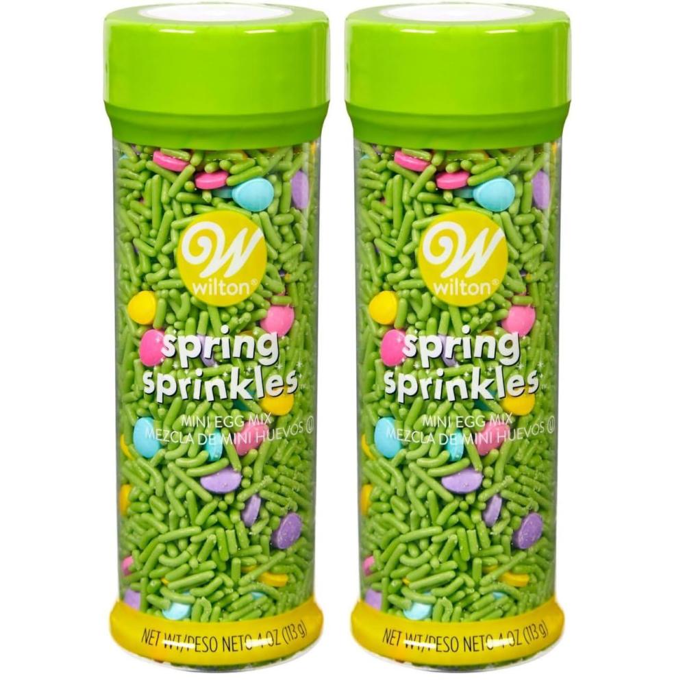 image:imageWilton Easter Sprinkles Mix with Eggs amp Grass Colorful with Mini Egg Sprinkles for Decorating Cupcakes Cookies amp Cakes Fun Spring Baking Decoration 4 oz4 Ounces Pack of 2