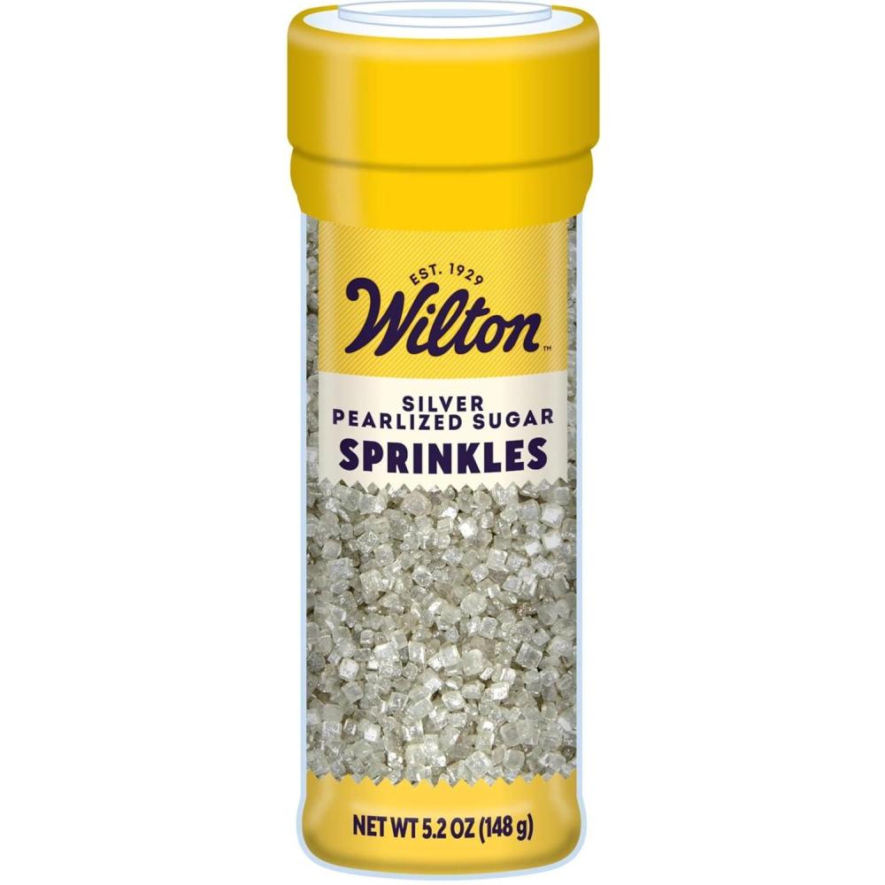 image:imageWilton Gold Pearlized Sugar Sprinkles Gold Sprinkles for Cookie amp Cake Decorating 522 OzSilver