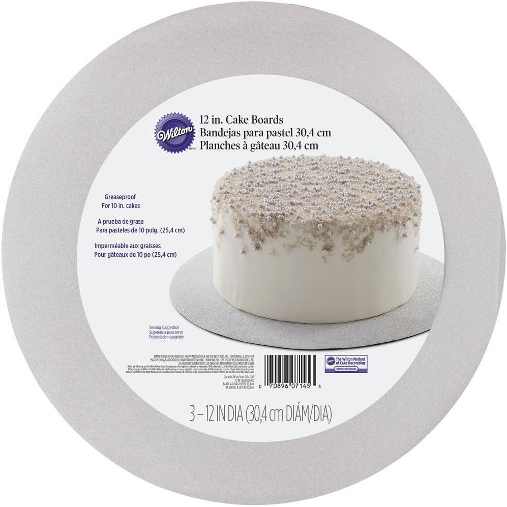 image:imageWilton Round Silver Glitter Cake Boards Corrugate 127 x 3048 x 3048 cmSilver