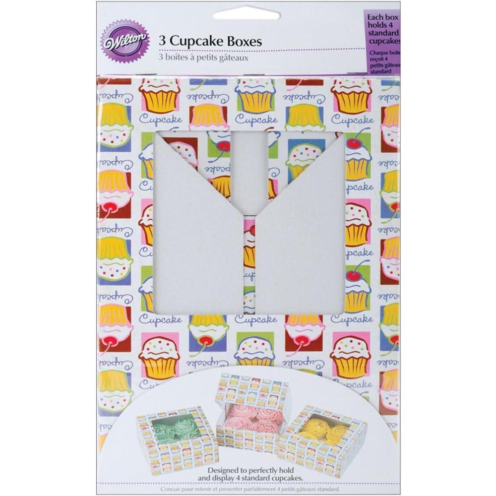 image:imageWilton Treat Sampler Boxes Perfect for Sharing homemade Desserts Cookies and Snacks as a Gift Each Box has 4Compartments Includes 3Boxes WhiteCupcake Heaven