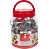 Wilton Christmas Cookie Metal Cookie Cutter Set with Tub, 40-Piece(Silver)