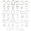 Wilton Christmas Cookie Metal Cookie Cutter Set with Tub, 40-Piece(Silver)