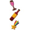 Wilton Metal Cookie Cutter, 3-Inch, Apple(Wine Bottle Glass Falling Star)