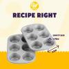 Wilton Recipe Right Non-Stick 6-Cup Muffin Pan, Standard Baking Pans for Cupcakes and Muffins, Set of 2(2 count (Pack of 1))