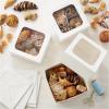 Wilton White Treat Boxes with Windows – Perfect Cake Holders for Gifting and Transporting Homemade Mini Cakes or Cookies, 9-Piece(Assorted)