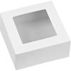 Wilton Treat Sampler Boxes, Perfect for Sharing homemade Desserts, Cookies and Snacks as a Gift, Each Box has 4-Compartments, Includes 3-Boxes, White(White/Blue)