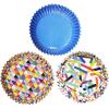 Wilton White Standard 75 Baking Cups, Single Pack(Confetti/Blue/Prism)