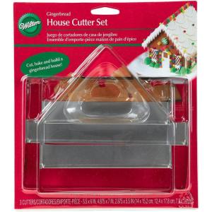 Wilton 3 Piece Gingerbread House Metal Cookie Cutters