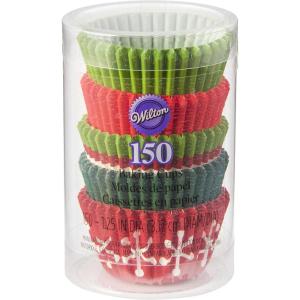 Wilton Christmas Red & Green Mini Cupcake Liners, 150-Count
