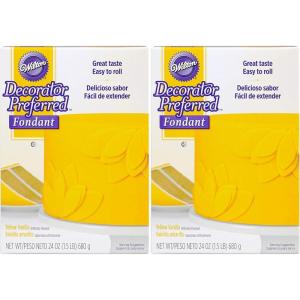 Wilton Decorator Preferred Easy to Roll Fondant for Cakes, Cupcakes and Other Fun Desserts, 24 Ounce, Royal Blue(Yellow)