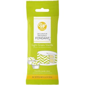 Wilton Decorator Preferred White Vanilla Fondant, 4.4 oz. – Note that Packaging May Vary(Light Green)