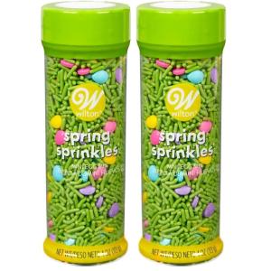 Wilton Easter Sprinkles Mix with Eggs & Grass, Colorful with Mini Egg Sprinkles for Decorating Cupcakes, Cookies & Cakes, Fun Spring Baking Decoration, 4 oz.(4 Ounces (Pack of 2))