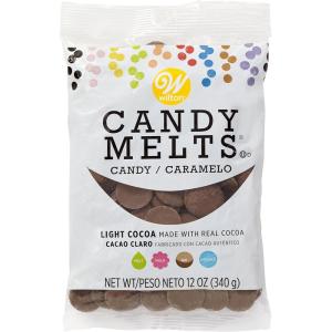 Wilton Melting Chocolate Orange Candy Melts for Cake Pops Candy Making Chips Vanilla Flavored 12oz., Pack of 6, Packaging May Vary(Light Cocoa)