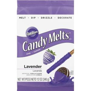 Wilton Melting Chocolate Orange Candy Melts for Cake Pops Candy Making Chips Vanilla Flavored 12oz., Pack of 6, Packaging May Vary(Purple)