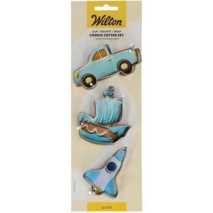 Wilton Metal Cookie Cutter, 3-Inch, Apple(Car Rocket Boat)
