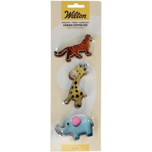 Wilton Metal Cookie Cutter, 3-Inch, Apple(Giraffe Tiger Elephant)