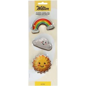 Wilton Metal Cookie Cutter, 3-Inch, Apple(Rainbow Cloud Sun)