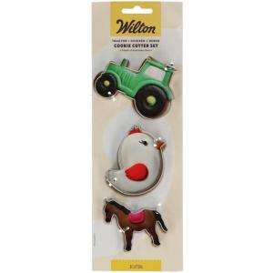 Wilton Metal Cookie Cutter, 3-Inch, Apple(Tractor Chick Horse)