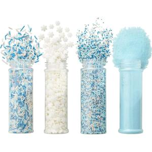 Wilton Winter Sprinkles Mega Set of 4, 16.6 oz, blue and white
