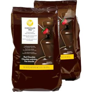 Wilton Chocolate Pro Melting Wafers Bundle, Easy-to-Use Fountain & Fondue Chocolate, Smooth Flowing & Quick Melting for Dipping Fruit, Cookies & Snacks, 2-Pack, 2lb. Each, Packaging May Vary(4 Pounds)