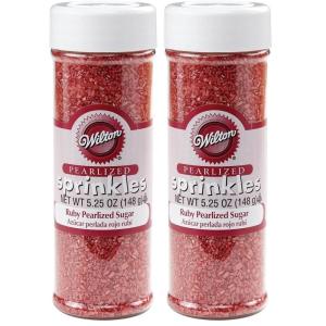 Wilton Pearilized Sugar Food Decorative, Ruby,Red(5¼ oz (Pack of 2))
