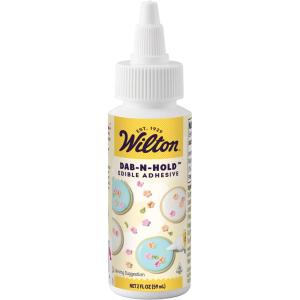Wilton Dab-N-Hold Edible Adhesive – Clear Food Glue – Baking Accessory for Cake Decoration, Fondant, Sugar Sheets & Icing Decorations – Easy-to-Use – 2 fl oz(White)